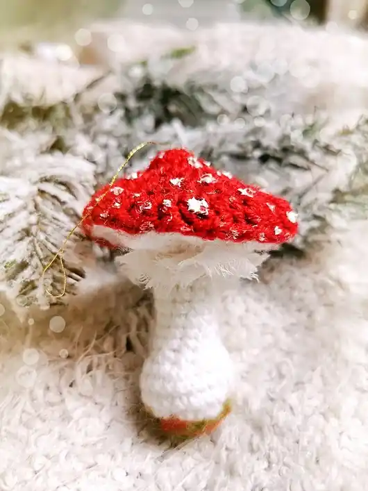Bombka grzybek muchomor, czerwone ozdoby choinkowe handmade Bezpieczna płatność