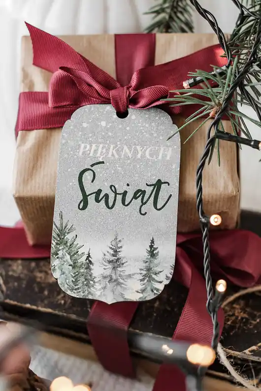 Pięknych Świąt - Zawieszka na prezent Oferta