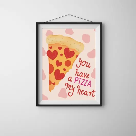 Plakat I love pizza Wyjątkowa oferta