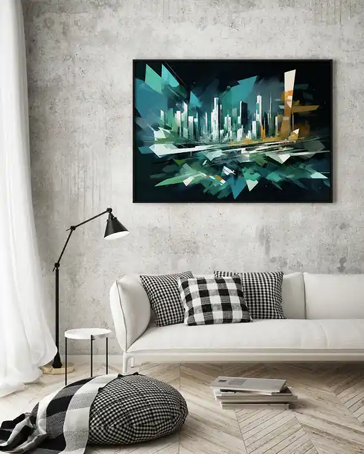 Plakat Nowoczesne miasto abstrakcja poziom Okazja