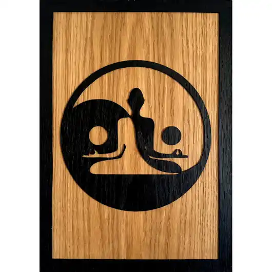 Promocja Drewniany obraz Medytacja Yin i yang