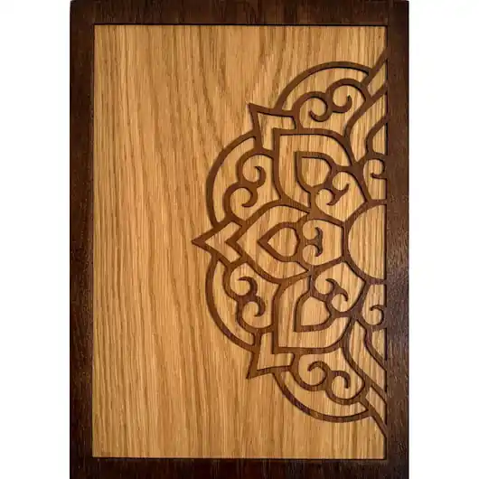 Niska cena Drewniany obraz Mandala symetrii