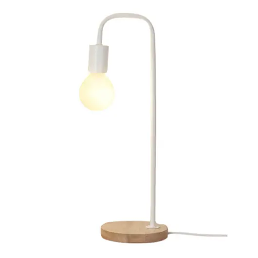 Lampka biurkowa lampka nocna stołowa lampka na biurko biała LED E27 Bezpieczne zakupy