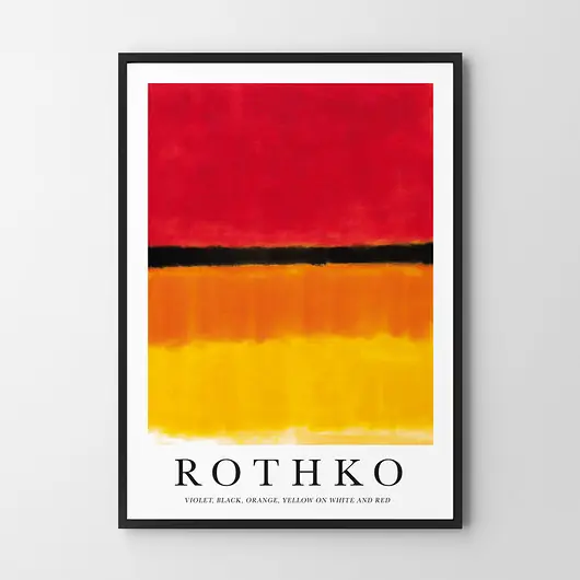 Plakat Rothko Black Orange Yellow Darmowy zwrot