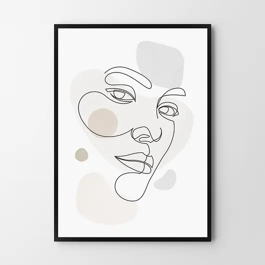 Obniżka ceny Seria Linie - plakat Twarz