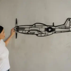 Myśliwiec P51 Mustang metalowa ozdoba na ścianę 3D Wybór klientów