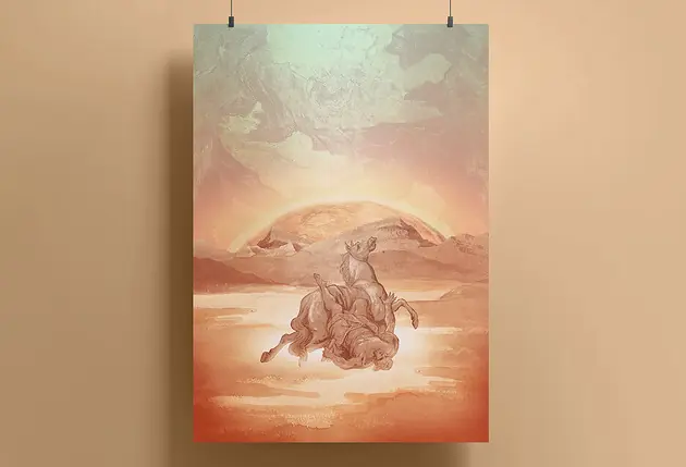 Popularny Plakat - kolaż - To The Mars and Back - A4