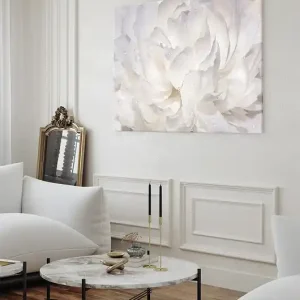 Darmowy zwrot 100x70 cm Romantyczna biała róża w kroplach rosy (1-0403)