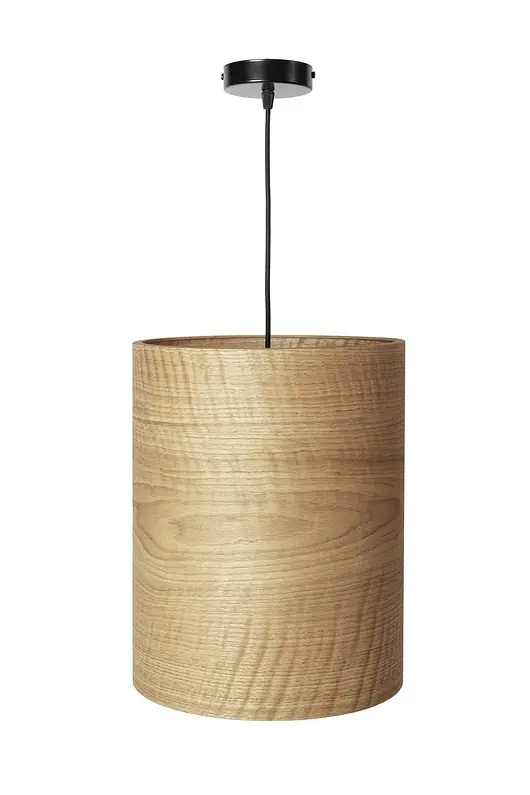 Lampa wisząca LEEA - TUBE OAK 30cm. Klosz fornir dębowy, ręczne wykonanie. Szybka wysyłka