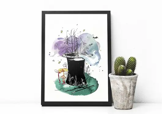 Magiczny las - plakat A3/B2 Darmowy zwrot