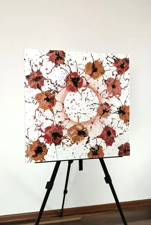 Flower Flow IV 55x55 cm Akryl na płótnie Obraz do salonu Oferta