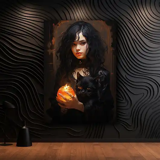 Bezpieczna płatność Portret Czarownicy - Plakat - Druk - Czarownica, Wiedźma, Halloween 23