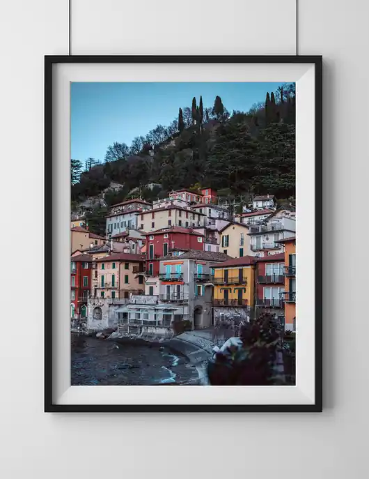 Wysoka jakość Jezioro Como, Varenna, plakat, fotografia, plik cyfrowy