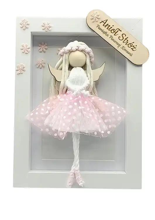 Hit sprzedaży Aniołek w Ramce Róż 20cm