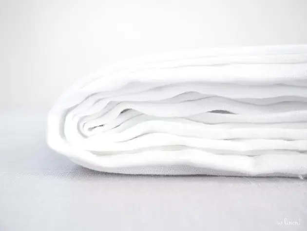 Hit cenowy Lniane Prześcieradło Płaskie PURE WHITE