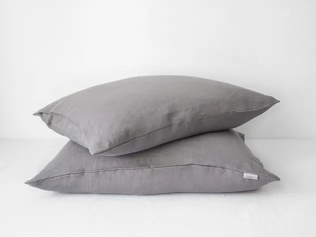 Lniana Poszewka Classic TRUE GRAY Szybka dostawa