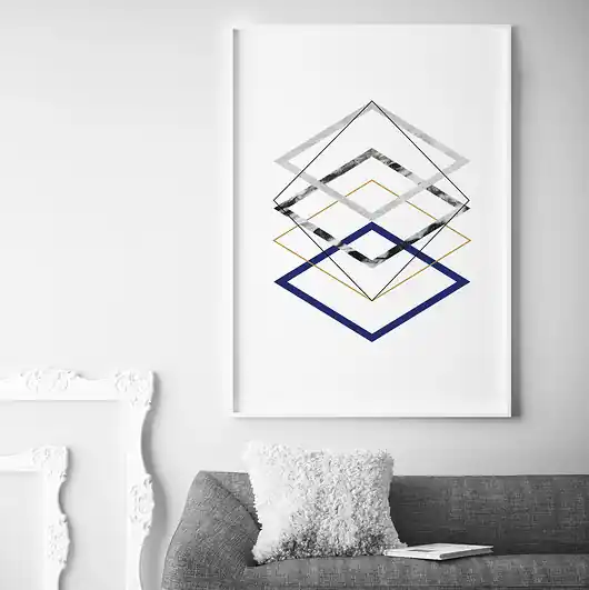 Marine 1 - plakat geometryczny autorski Tylko dziś