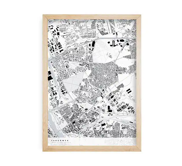 Plakat Targówek - mapa dzielnicy Oferta