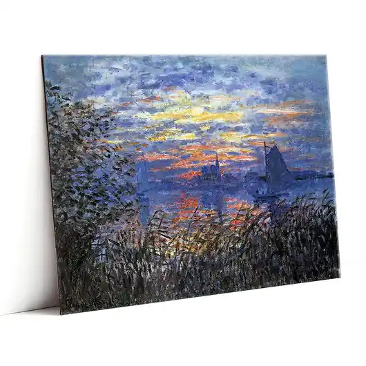 Zachód słońca nad tamizą - C. Monet - magnes Wysoka jakość