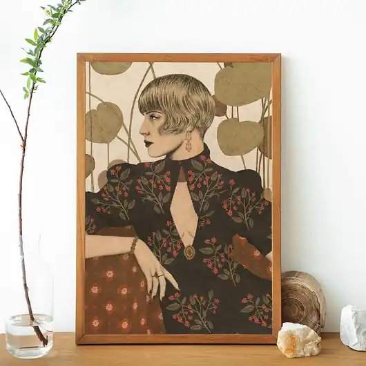 Tylko do końca tygodnia Kobieta w kwiecistej sukience, kobiecy plakat, ilustracja