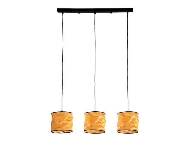Szybka dostawa Lampa wisząca z trzema abażurami kolor miodowy