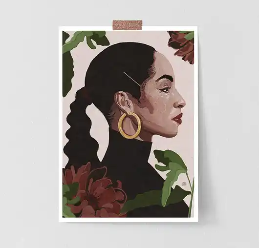 Wysoka jakość Soul music plakat ilustracja kobieta