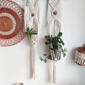 Bestseller Kwietnik makrama podwójny , na 2 kwiaty, 100 cm