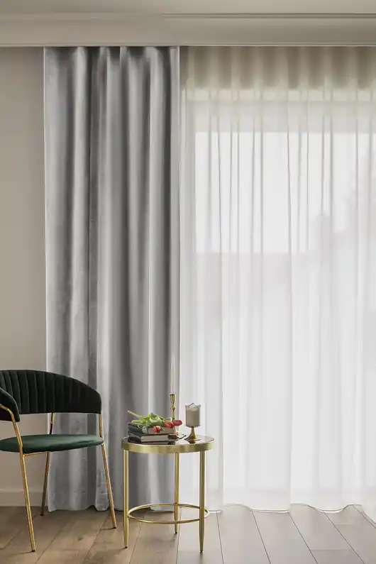 Ograniczona ilość ZASŁONA AMOR BASIC SZARA 140x270