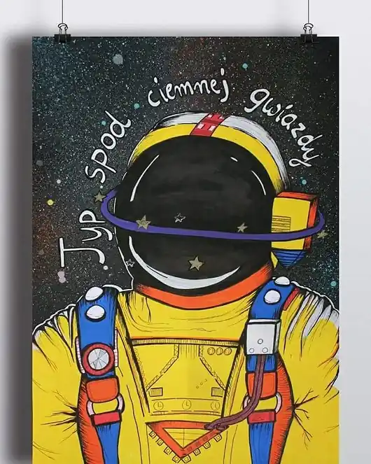 Plakat Kosmonauta - typ spod ciemnej gwiazdy b2 Okazja