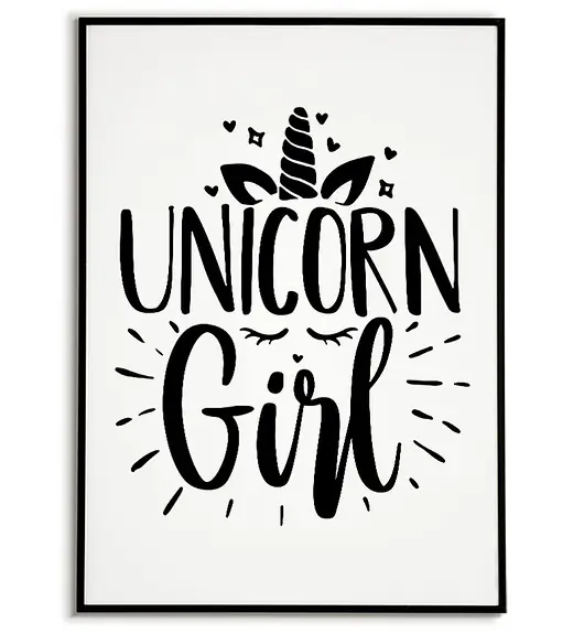 Tylko do końca tygodnia Plakat motywacyjny JEDNOROŻEC z napisami dla fanów unicorns