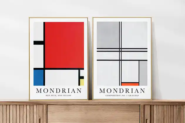 Mondrian - zestaw 2 plakatów Nie przegap