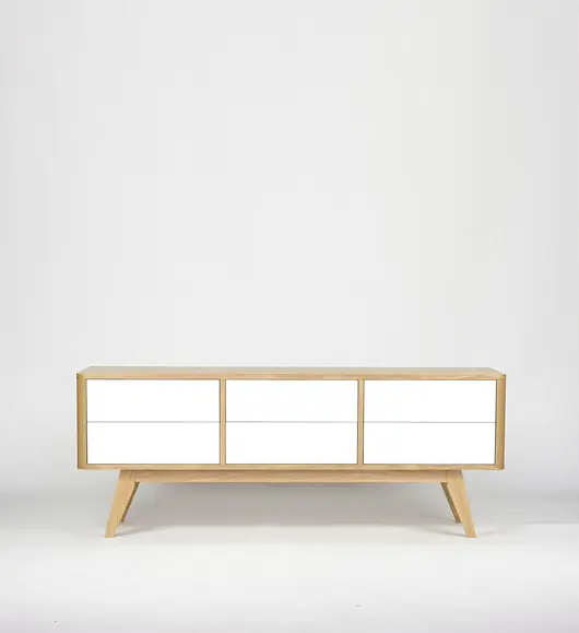 Oferta limitowana Szafka Telewizyjna 3/4 - podwójna / Szafka RTV / 152cm / 6 szuflad