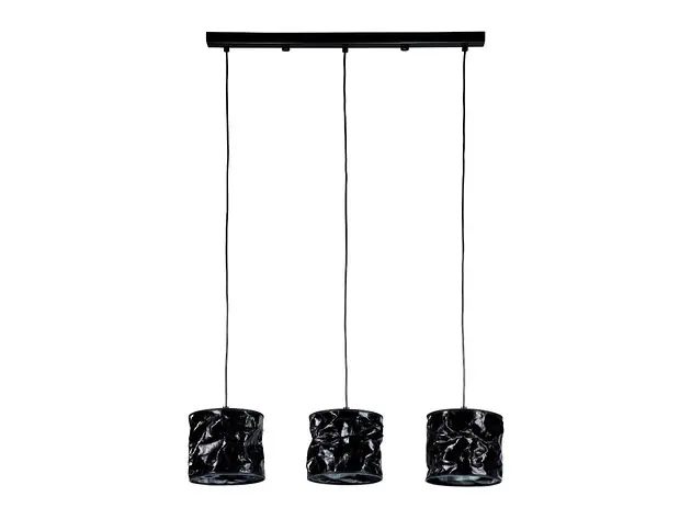 Nowość Lampa wisząca z trzema abażurami kolor czarny