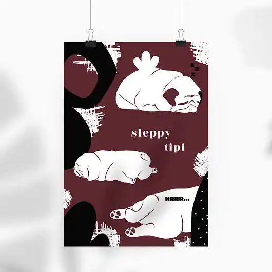 Plakat - Mopsie lato, mops sypialniany Sprawdź teraz