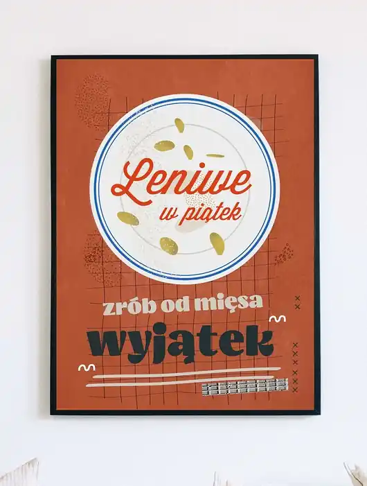 Taniej Plakat leniwy piątek 30x40