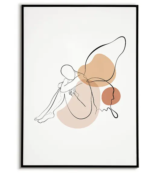 Plakat KOBIETA kontur abstrakcja linie 0486 Wybór klientów
