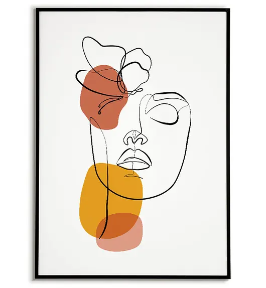 Oferta Plakat KOBIETA kontur abstrakcja linie 0485