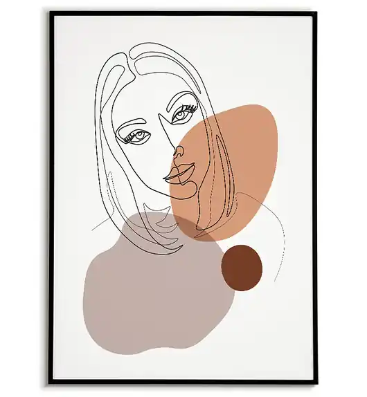Oferta Plakat KOBIETA kontur abstrakcja linie 0482