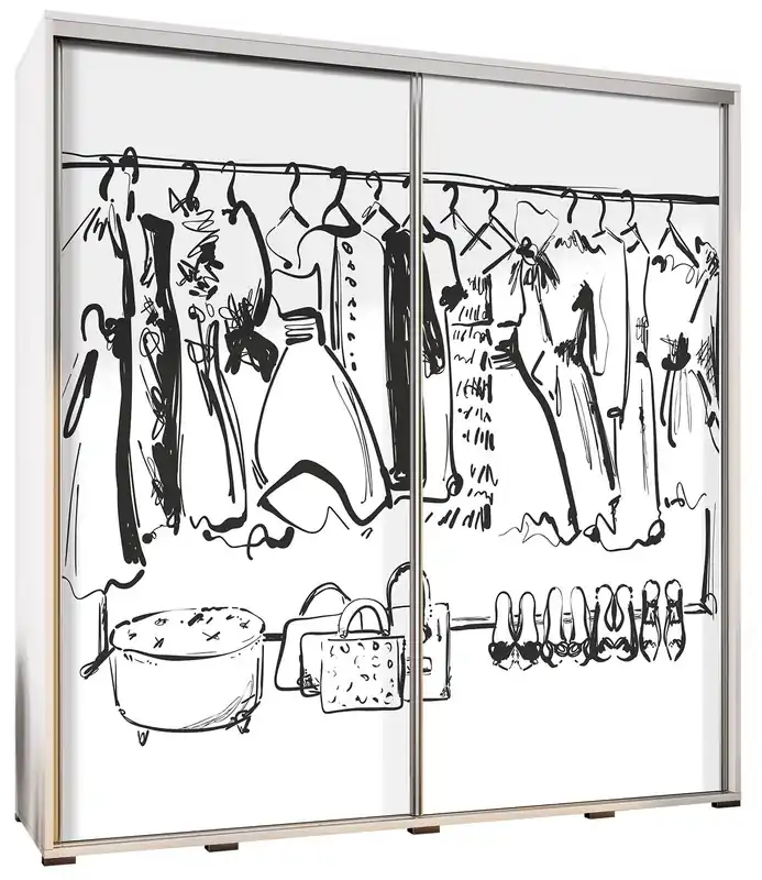 Szafa z grafiką 205 cm Plato Garderoba Kup online
