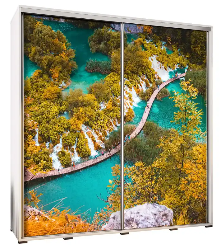 Do wyczerpania zapasów Szafa z grafiką 205 cm Plato Plitvice