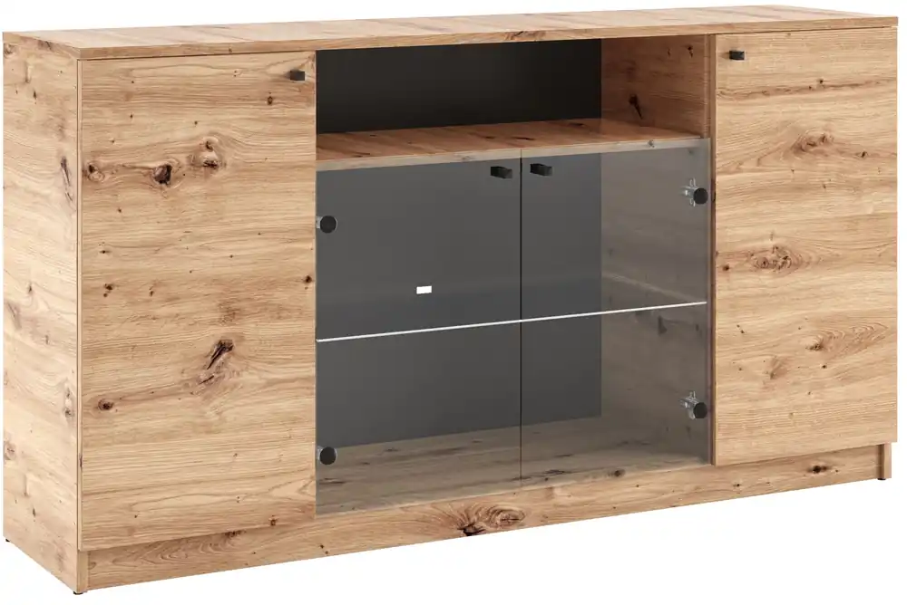 Pojemna komoda z przeszkloną szafką witryną ENDO Oferta czasowa