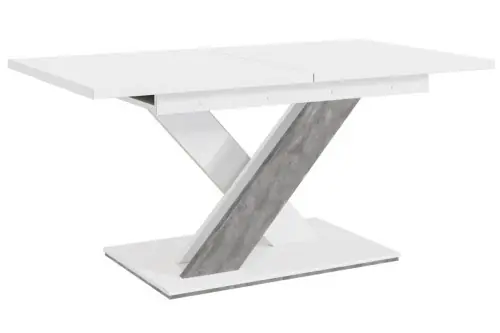 Oferta czasowa Stół do salonu rozkładany 140 - 180 cm biały mat - beton BONX DUO