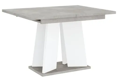 Stół rozkładany 120-160 cm beton k350-biały mat MUFI Taniej