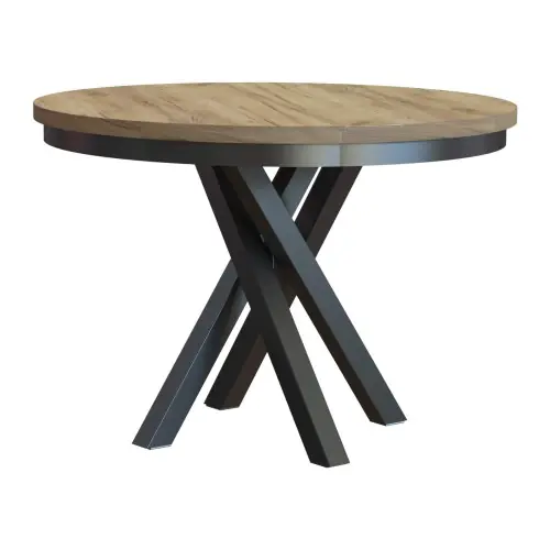 Oferta limitowana Stół rozsuwany okrągły kraft złoty KRIS