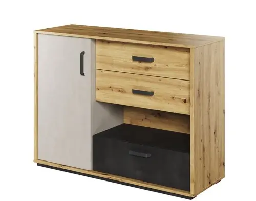 Komoda młodzieżowa 120 cm z szufladami QUBIC QB-07 loft Nie przegap