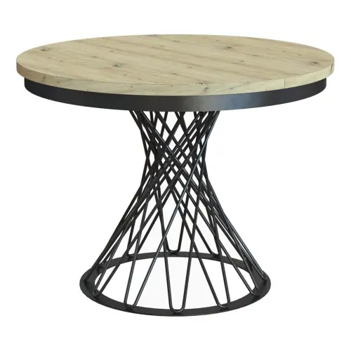 Stół rozkładany okrągły dąb artisan LOKA 100-138 cm Niska cena