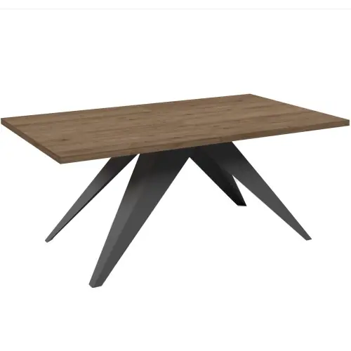 Darmowy zwrot Stół nowoczesny rozkładany 140-240 Truffle Brown metalowe nogi SENTO