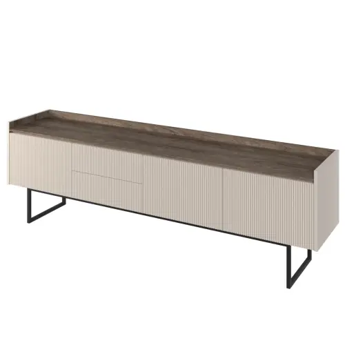 Szafka RTV ryflowana na nóżkch 192 cm LAGO LG-06 Obniżka ceny