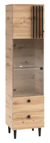 Witryna wysoka z szufladami na nóżkach 50 cm LAMELO L5 Oferta
