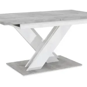 [ARCHIWUM]Stół rozkładany 140 - 180 cm beton - biały połysk BONX DUO Promocja